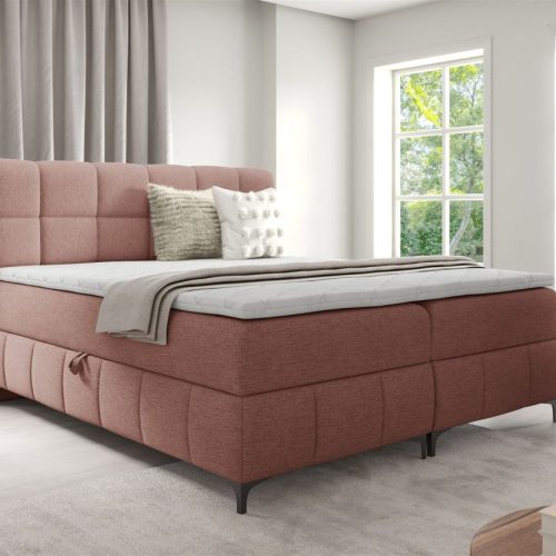 Fun Moebel - Boxspringbett Schlafzimmerbett Sophie 200x200cm Stoff Aragon Rose Fun Moebel - Boxspringbett Schlafzimmerbett Sophie 200x200cm Stoff Aragon Rose