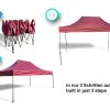 GRASEKAMP Faltpavillon Premium Line (3x4,5m + Seitenteile, Bordeaux)