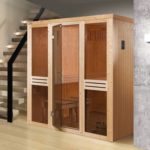 Weka Elementsauna Kaarina 2 mit Fronteinstieg - 68 mm 4,5 kW Saunaofen OS inkl. Steuerung Weka Elementsauna Kaarina 2 mit Fronteinstieg - 68 mm 4,5 kW Saunaofen OS inkl. Steuerung