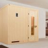 Weka Sauna Halmstad 2 mit Holztür und Fronteinstieg – 68 mm 7,5 kW Bio-Kombiofen BioS inkl. Steuerung