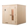Weka Sauna Halmstad 2 mit Holztür und Fronteinstieg – 68 mm 7,5 kW Bio-Kombiofen BioS inkl. Steuerung