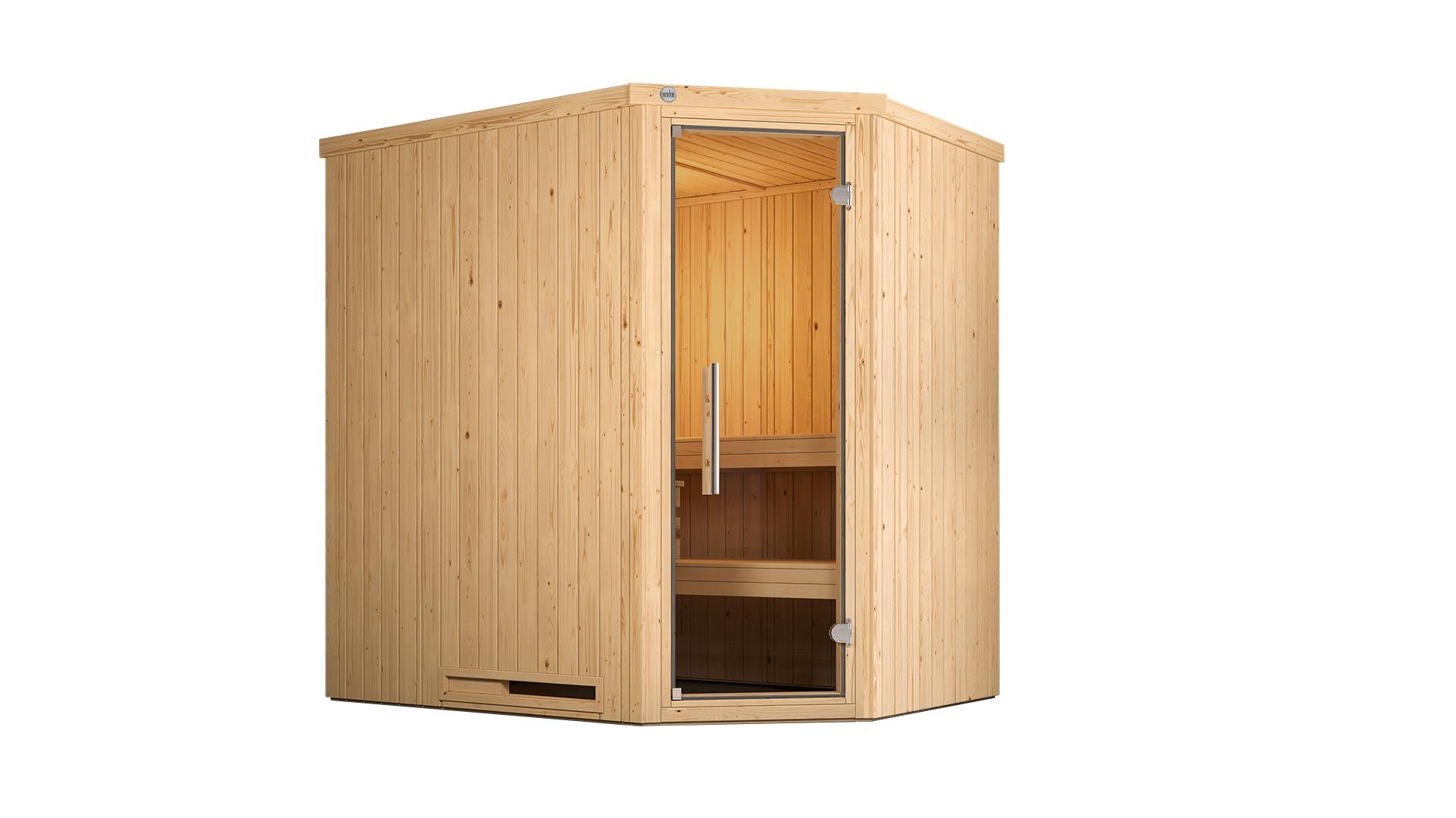 Weka Sauna Varberg 1 / 7,5 kW Saunaofen OS inkl. Steuerung Ganzglastür und Fensterelement