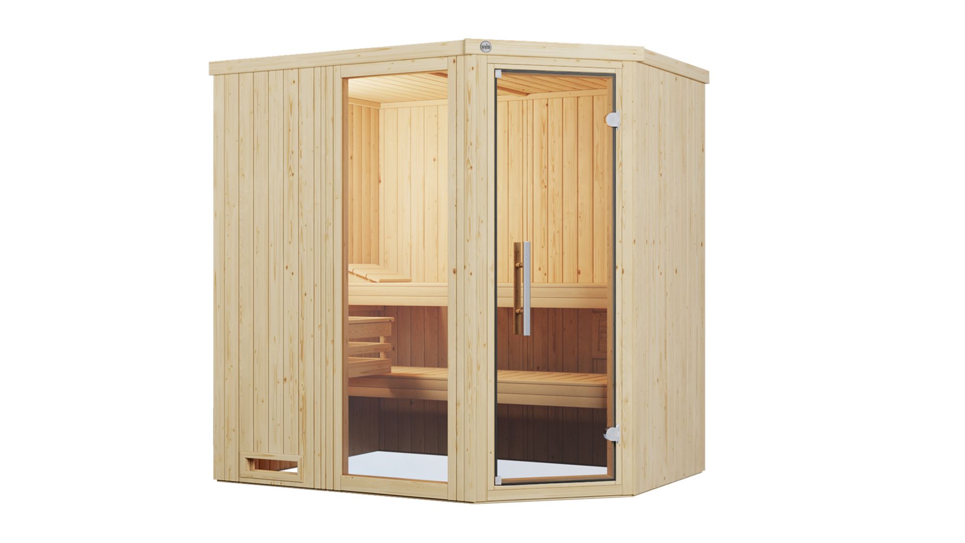 Weka Sauna Varberg 1 / 7,5 kW Saunaofen OS inkl. Steuerung Ganzglastür und Fensterelement