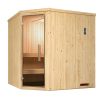 Weka Elementsauna Varberg 2 mit Eckeinstieg-Ganzglastür 7,5 kW Saunaofen OS inkl. Steuerung