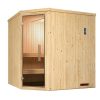 Weka Elementsauna Varberg 2 mit Eckeinstieg-Ganzglastür 7,5 kW Saunaofen OS inkl. Steuerung