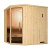 Weka Elementsauna Varberg 2 mit Eckeinstieg-Ganzglastür 7,5 kW Saunaofen OS inkl. Steuerung