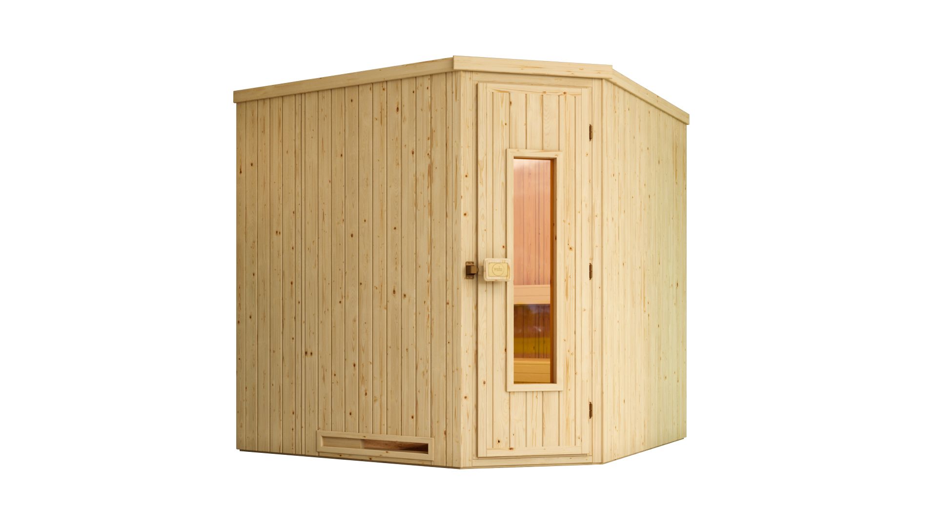 Weka Sauna Varberg 3 / ohne Ofen Massivholztür u. Glaseinsatz