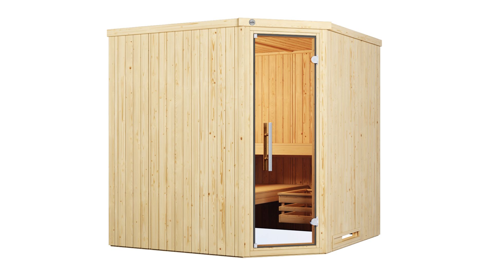 Weka Sauna Varberg 3 / ohne Ofen Massivholztür u. Glaseinsatz