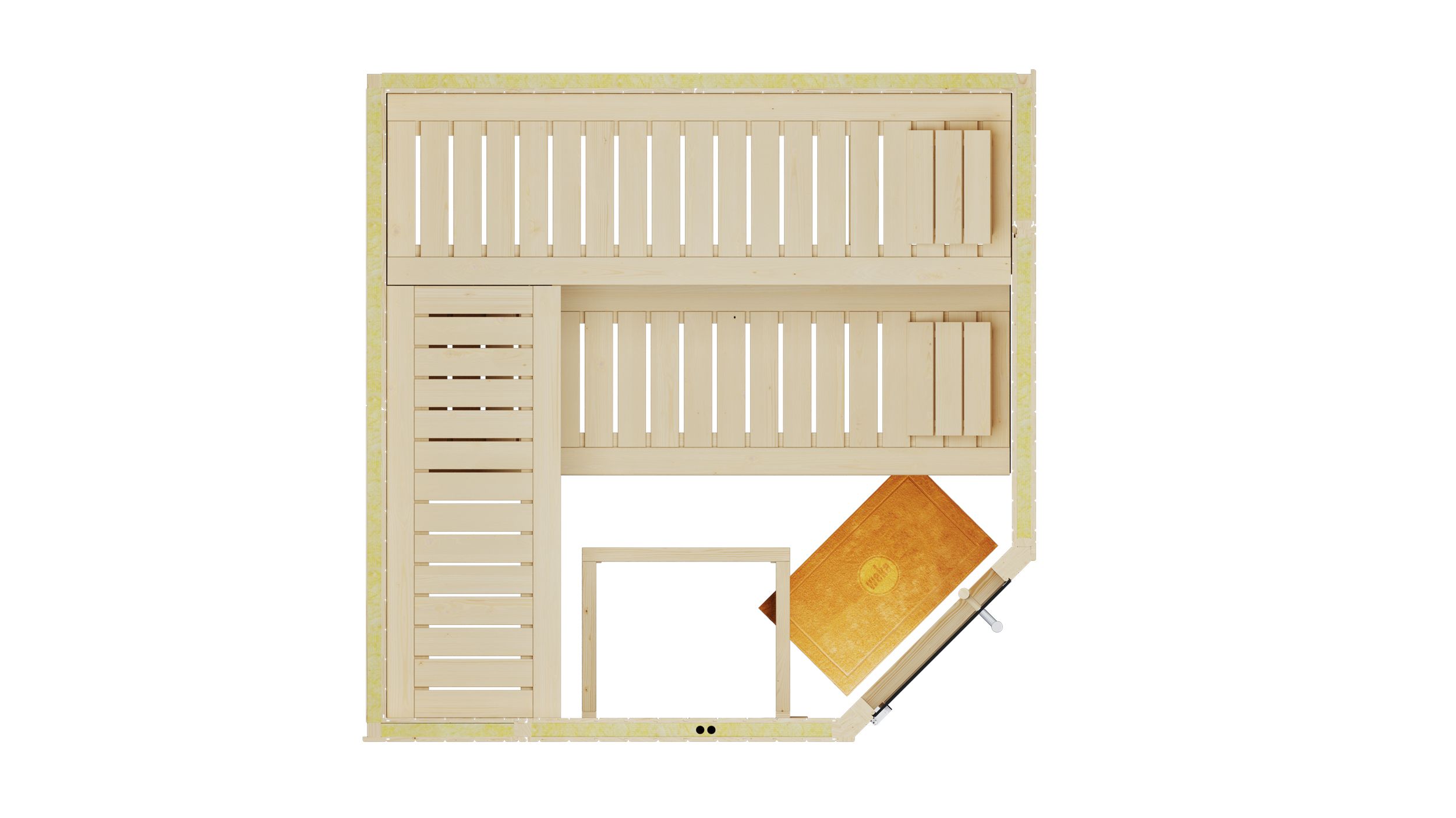 Weka Sauna Varberg 3 / 7,5 kW Bio-Kombiofen BioS inkl. Steuerung- Ganzglastür u. Fensterelement