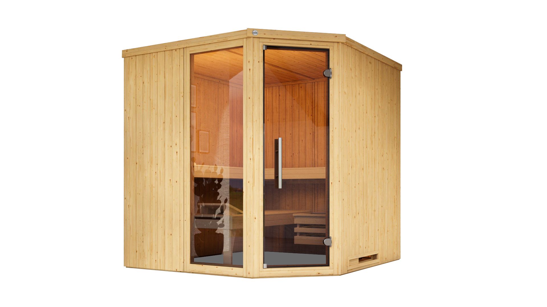Weka Sauna Varberg 3 / 7,5 kW Bio-Kombiofen BioS inkl. Steuerung- Ganzglastür u. Fensterelement