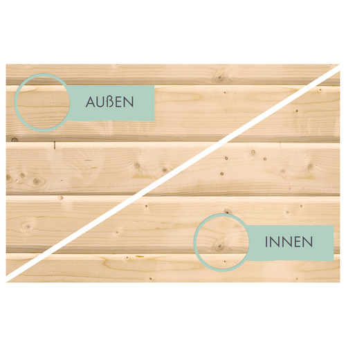 KARIBU Carport, Außenmaß BxT: 318 x 576,5 cm, naturbelassen, Holzart: Fichte - braun