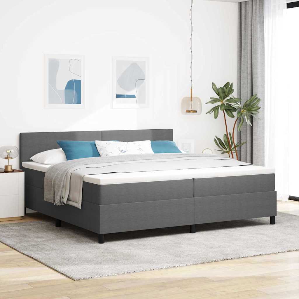 Boxspringbett Hellgrau, Weiß 203 X 200 X 88 Cm Cordstoff Vidaxl Boxspringbett Hellgrau, Weiß 203 X 200 X 88 Cm Cordstoff Vidaxl
