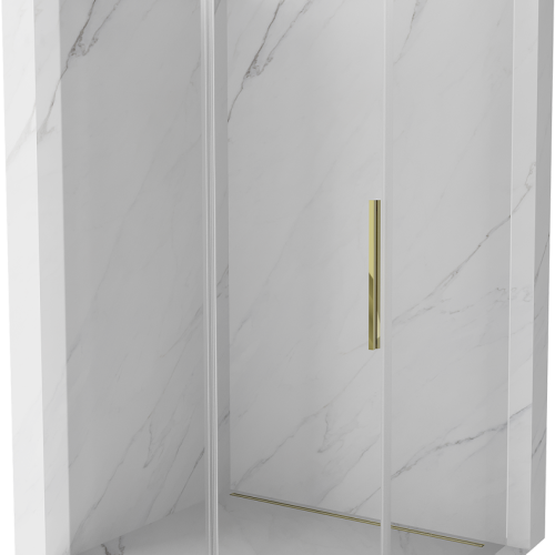 Mexen Rox L Duschkabine Schiebbar 115 X 100 Cm, Transparent, Gold - 8c2l-115-100-50-00