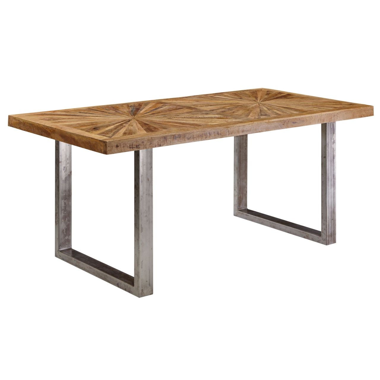 Esstisch Mango Massivholz Esszimmertisch 200x76,5x100 cm, Küchentisch Loft Natur, Holztisch Massiv mit Metallgestell, Industrial Tisch Esstisch Mango Massivholz Esszimmertisch 200x76,5x100 cm, Küchentisch Loft Natur, Holztisch Massiv mit Metallgestell, Industrial Tisch