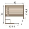 Weka Massivholz-Elementsauna Laukkala 3 mit Glastür+Fenster - 38 mm mit Eckeinstieg 9 kW Kompaktofen mit integrierter Steuerung - Gallery 6 Weka Massivholz-Elementsauna Laukkala 3 mit Glastür+Fenster - 38 mm mit Eckeinstieg 9 kW Kompaktofen mit integrierter Steuerung