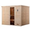Weka Premium Massivholz-Elementsauna Kemi 5 mit Glastür - 45 mm 7,5 kW Saunaofen OS inkl. Steuerung