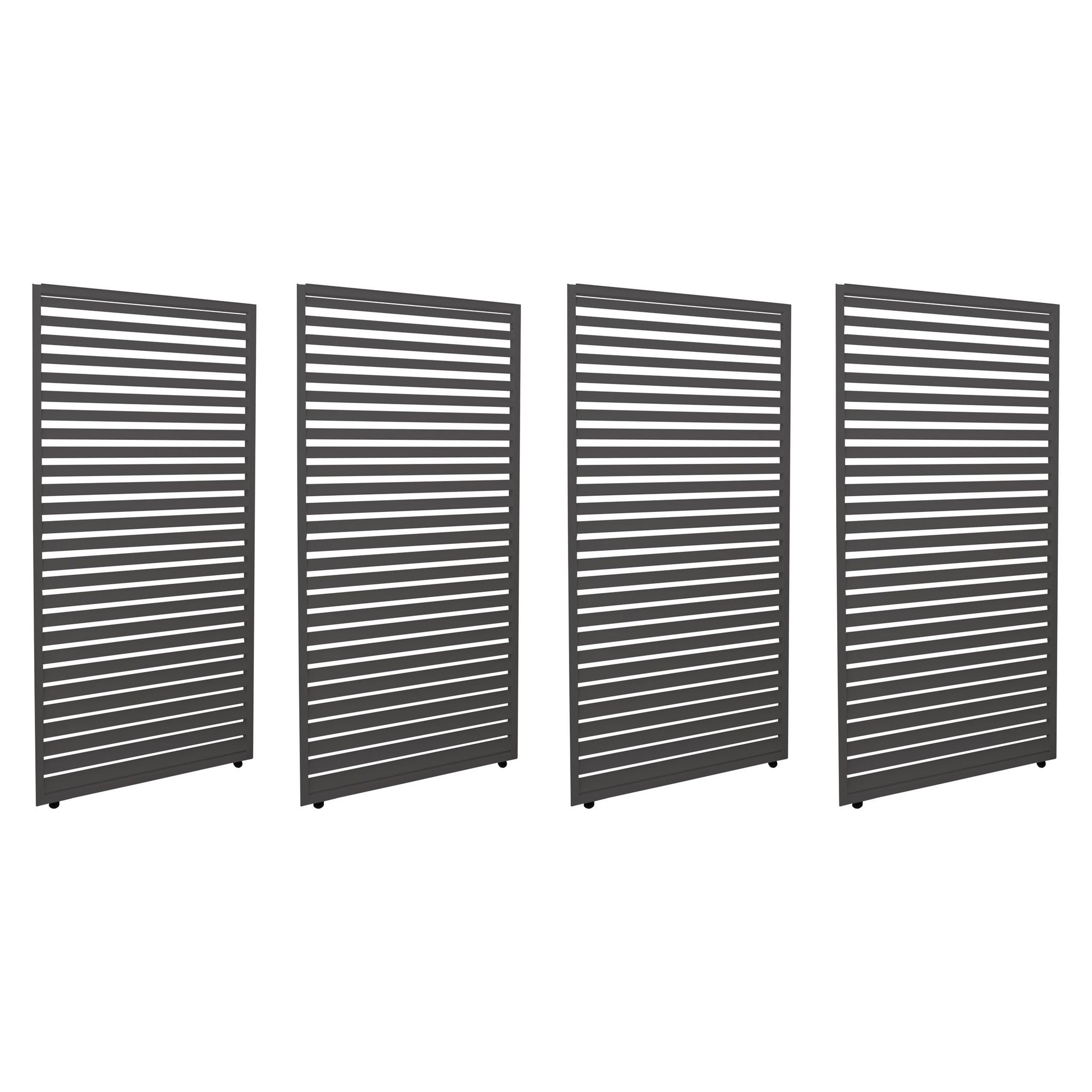 Neuwertig] 4er-set Aluminium Paneele Für Pergola Hhg 510, Terrassenüberdachung, Lamellenpaneel Modul, 204x369cm Anthrazit