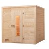 Weka Premium Massivholzsauna Bergen 1 - 45 mm Massivholztür u. Glaseinsatz 7,5 kW Bio-Kombiofen BioS inkl. Steuerung