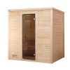 Weka Premium Massivholzsauna Bergen 1 - 45 mm Massivholztür u. Glaseinsatz 7,5 kW Bio-Kombiofen BioS inkl. Steuerung