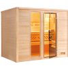 Weka Premium Massivholzsauna Bergen 1 - 45 mm Massivholztür u. Glaseinsatz 7,5 kW Bio-Kombiofen BioS inkl. Steuerung