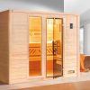 Weka Premium Massivholzsauna Bergen 1 - 45 mm Massivholztür u. Glaseinsatz 7,5 kW Bio-Kombiofen BioS inkl. Steuerung