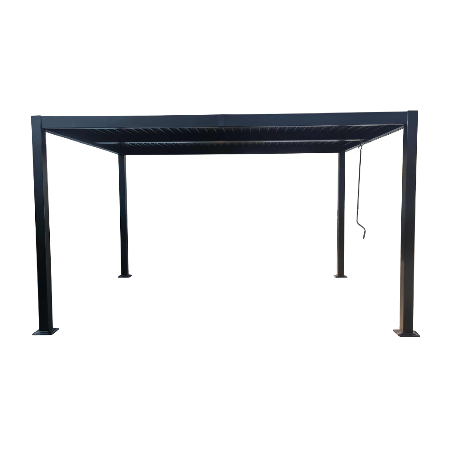 Bioklimatische Pergola 4 X 3 M Gestell Und Lamellen Aus Schwarzem Aluminium Naxos Bioklimatische Pergola 4 X 3 M Gestell Und Lamellen Aus Schwarzem Aluminium Naxos