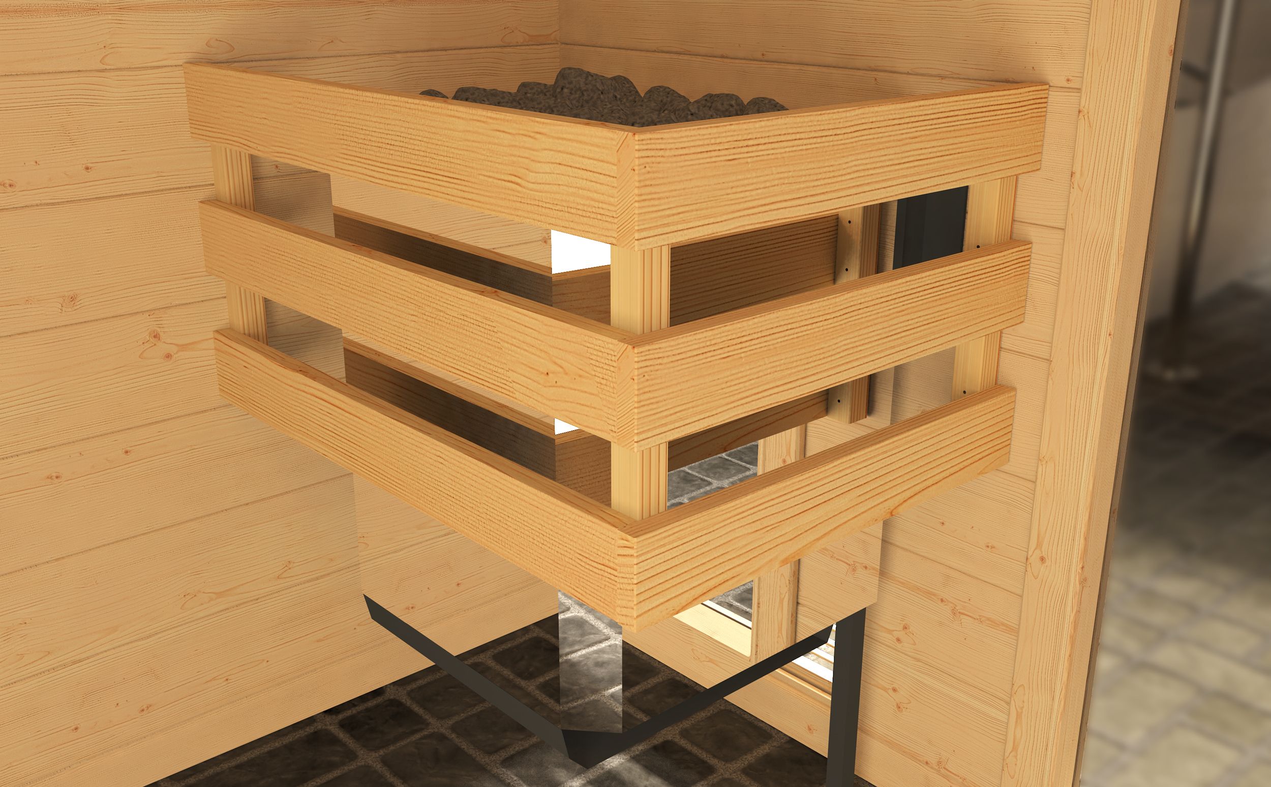 Weka Sauna Valida Gr. 1 mit Glastür - Massivholzsauna 38 mm - Ohne Ofen