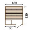 Weka Sauna Valida Gr. 1 mit Glastür - Massivholzsauna 38 mm - Ohne Ofen