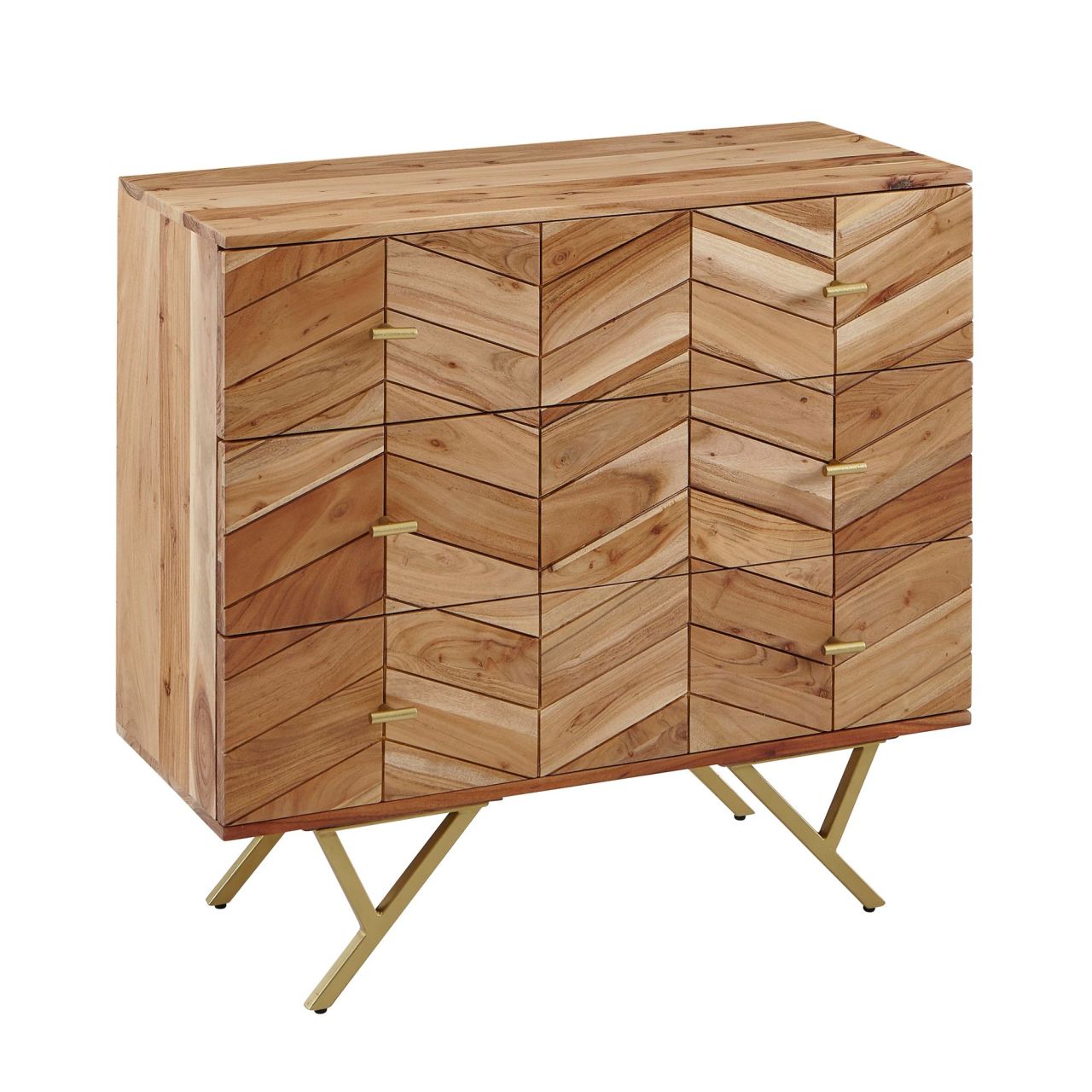 Sideboard 90x86,5x40 cm Akazie Massivholz / Metall Anrichte, Kommode 3 Schubladen, Hoher Kommodenschrank Holz Massiv, Standschrank Wohnzimmer Sideboard 90x86,5x40 cm Akazie Massivholz / Metall Anrichte, Kommode 3 Schubladen, Hoher Kommodenschrank Holz Massiv, Standschrank Wohnzimmer