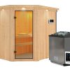 Karibu Sauna Carin 9kW BioOfen Steuergerät Inkl. Dachkranz