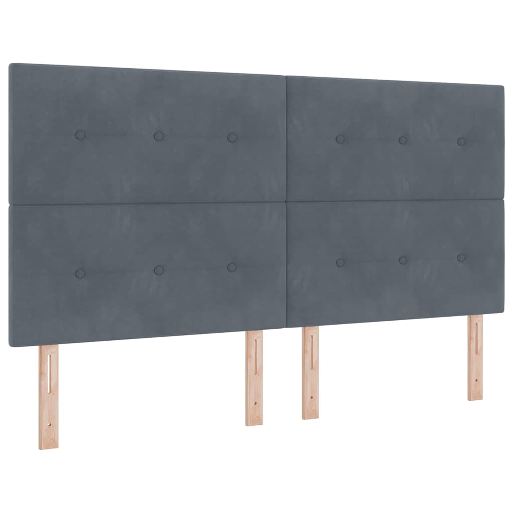 Boxspringbett Mit Matratze Dunkelgrau 180 X 200 Cm Samt Vidaxl Boxspringbett Mit Matratze Dunkelgrau 180 X 200 Cm Samt Vidaxl