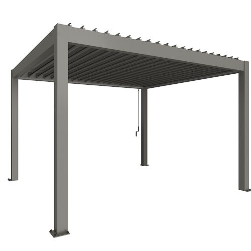 Pergola Gr. 4 X 3,5 Quarzgrau-metallic