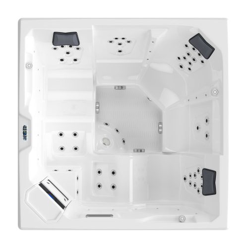 Outdoor Whirlpool PANAREA weiß 210×210 LED Outdoor Whirlpool PANAREA weiß 210×210 LED