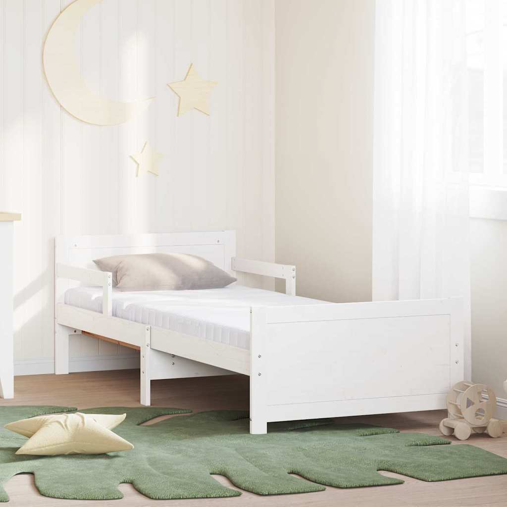 Bettgestell Mit Erweiterbarer Matratze Weiß 80 X 200 Cm Vidaxl Bettgestell Mit Erweiterbarer Matratze Weiß 80 X 200 Cm Vidaxl