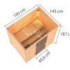 Karibu Woodfeeling Sauna Selena - 38 mm Bronzierte Ganzglastür Ohne Dachkranz 3,6 kW Plug&Play Ofen integr. Steuerung