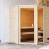 Karibu Woodfeeling Sauna Jada - 38 mm Bronzierte Ganzglastür Inkl. Dachkranz 9 kW Ofen integr. Steuerung - Gallery 3 Karibu Woodfeeling Sauna Jada - 38 mm Bronzierte Ganzglastür Inkl. Dachkranz 9 kW Ofen integr. Steuerung