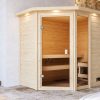 Karibu Woodfeeling Sauna Jada - 38 mm Bronzierte Ganzglastür Inkl. Dachkranz 9 kW Ofen integr. Steuerung - Gallery 2 Karibu Woodfeeling Sauna Jada - 38 mm Bronzierte Ganzglastür Inkl. Dachkranz 9 kW Ofen integr. Steuerung