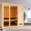 Karibu Woodfeeling Sauna Jutta – 38 mm Bronzierte Ganzglastür Ohne Dachkranz 9 kW Ofen integr. Steuerung - Gallery 2 Karibu Woodfeeling Sauna Jutta – 38 mm Bronzierte Ganzglastür Ohne Dachkranz 9 kW Ofen integr. Steuerung