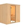 Karibu Woodfeeling Sauna Tromsö - 68 mm Aktionssauna Bronzierte Ganzglastür Ohne Dachkranz Ohne Ofen Karibu Woodfeeling Sauna Tromsö - 68 mm Aktionssauna Bronzierte Ganzglastür Ohne Dachkranz Ohne Ofen