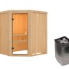 Karibu Woodfeeling Sauna Faurin - 68 mm Aktionssauna Bronzierte Ganzglastür Ohne Dachkranz 9 kW Ofen integr. Steuerung Karibu Woodfeeling Sauna Faurin - 68 mm Aktionssauna Bronzierte Ganzglastür Ohne Dachkranz 9 kW Ofen integr. Steuerung
