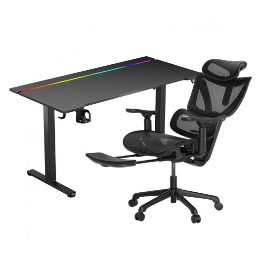 ACGAM CG-5245M Stuhl + ACGAM JSD5-A1-02 Elektrisch höhenverstellbarer Schreibtisch