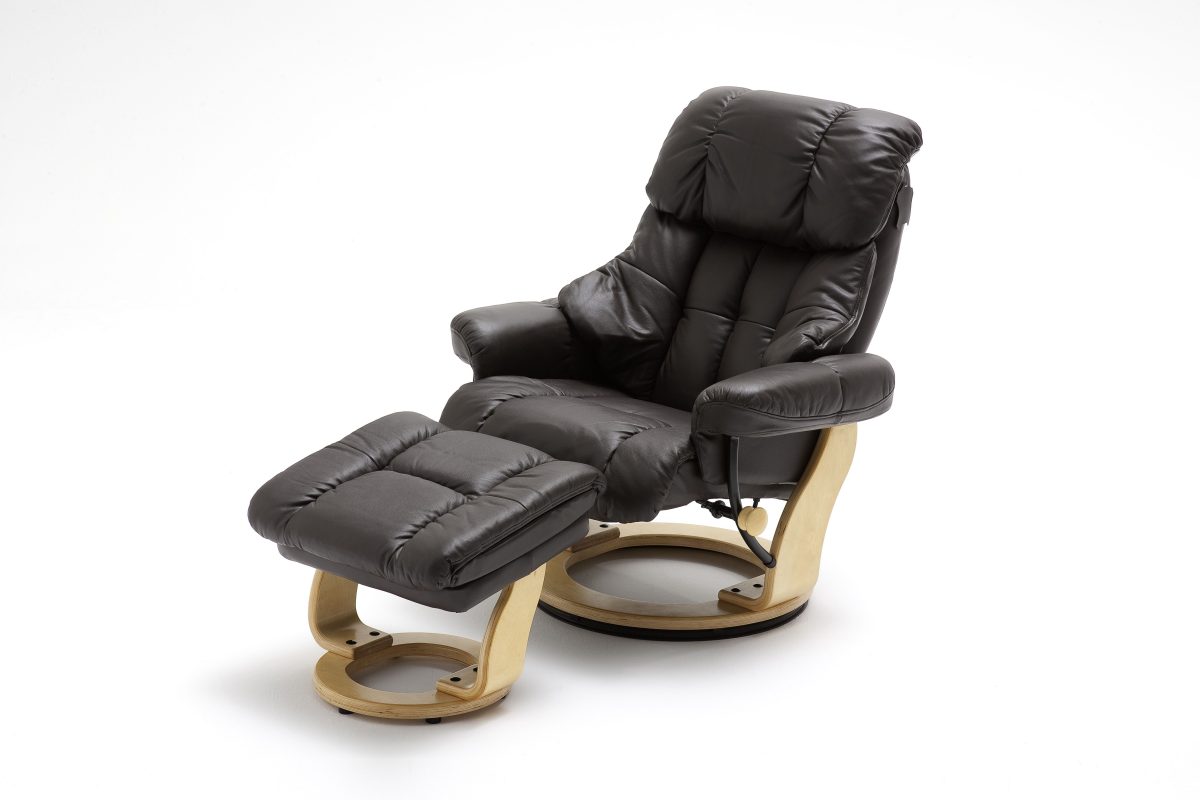 CALGARY Relaxer inkl. Hocker - Braun / Natur CALGARY Relaxer inkl. Hocker - Braun / Natur
