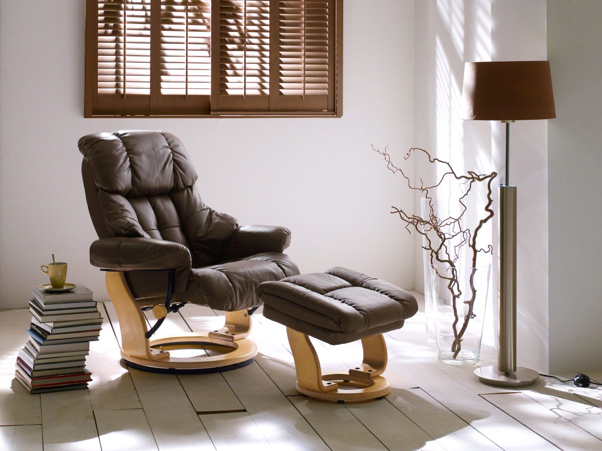 CALGARY Relaxer inkl. Hocker - Braun / Natur - Gallery 9 CALGARY Relaxer inkl. Hocker - Braun / Natur