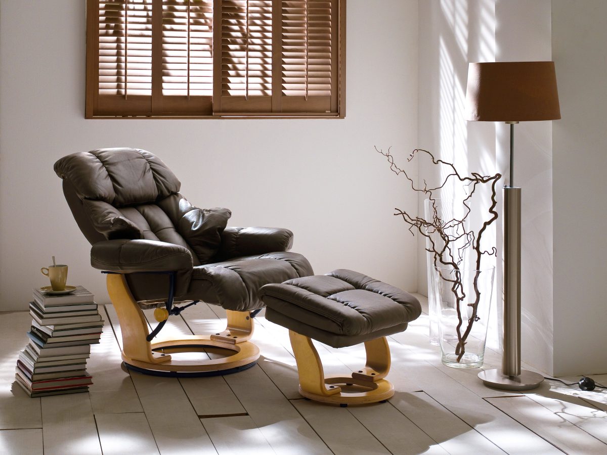 CALGARY Relaxer inkl. Hocker - Braun / Natur - Gallery 8 CALGARY Relaxer inkl. Hocker - Braun / Natur