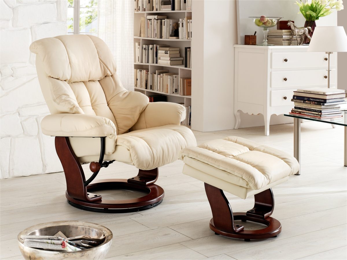 CALGARY Relaxer inkl. Hocker - Braun / Natur - Gallery 6 CALGARY Relaxer inkl. Hocker - Braun / Natur