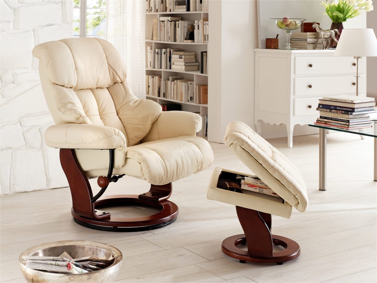 CALGARY Relaxer inkl. Hocker - Braun / Natur - Gallery 5 CALGARY Relaxer inkl. Hocker - Braun / Natur