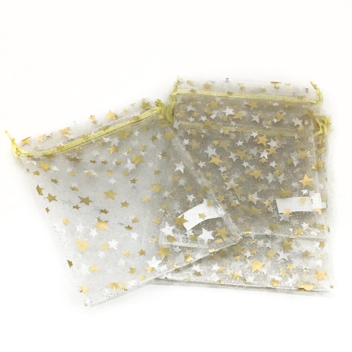 Geschenkbeutel Organza M - L: 13cm, H: 8cm - gold/beige Geschenkbeutel Organza M - L: 13cm, H: 8cm - gold/beige
