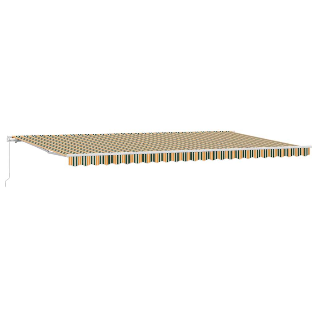 Vidaxl - Einziehbare Markise Gestreift 600 × 300 Cm Polyester, Metall Vidaxl - Einziehbare Markise Gestreift 600 × 300 Cm Polyester, Metall