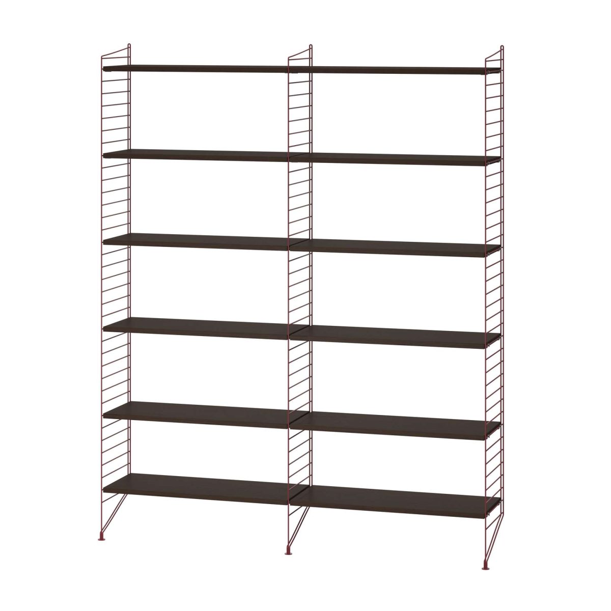 Bücherregal minimalistisch Dunkelrot Dunkle Eiche Bücherregal minimalistisch Dunkelrot Dunkle Eiche