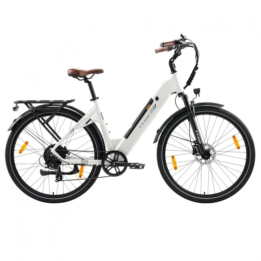 TTGO C3 Pro Elektrofahrrad, 250W Motor, 36V 20Ah Akku, 28 Zoll Reifen, 25km/h Max Geschwindigkeit - Weiß